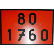 Placa Número ONU 80 1760